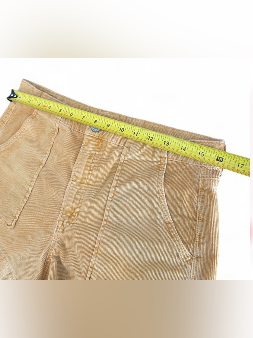 American Eagle Outfitters Corduroy High-Waist Shorts - Mustard Yellow - Picture 3 of 6